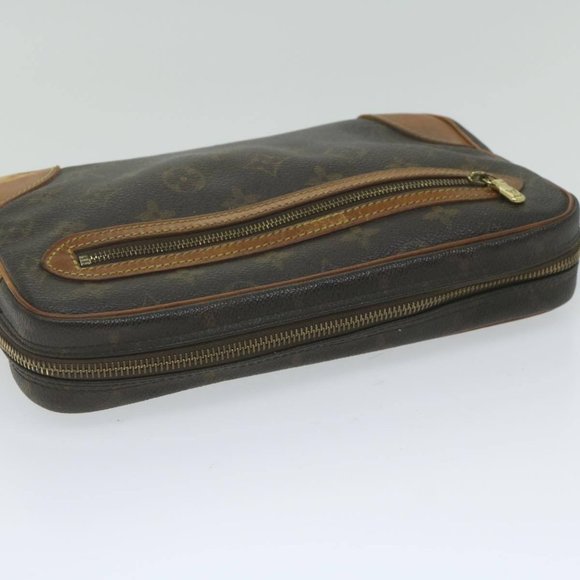 LOUIS VUITTON Monogram Marly Dragonne GM Clutch Bag LV Auth - Picture 7 of 16